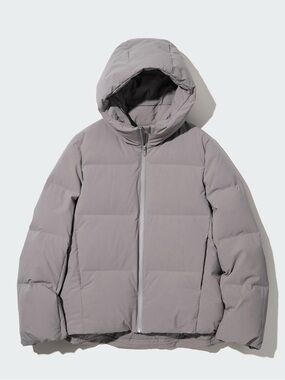 Uniqlo Seamless Down Parka Gray XL WOMENS puffer super puff